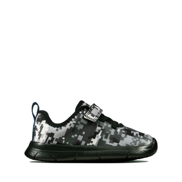 Clarks Boys Ath Flux Toddler Casual Shoes Black Camo | USA-8936041